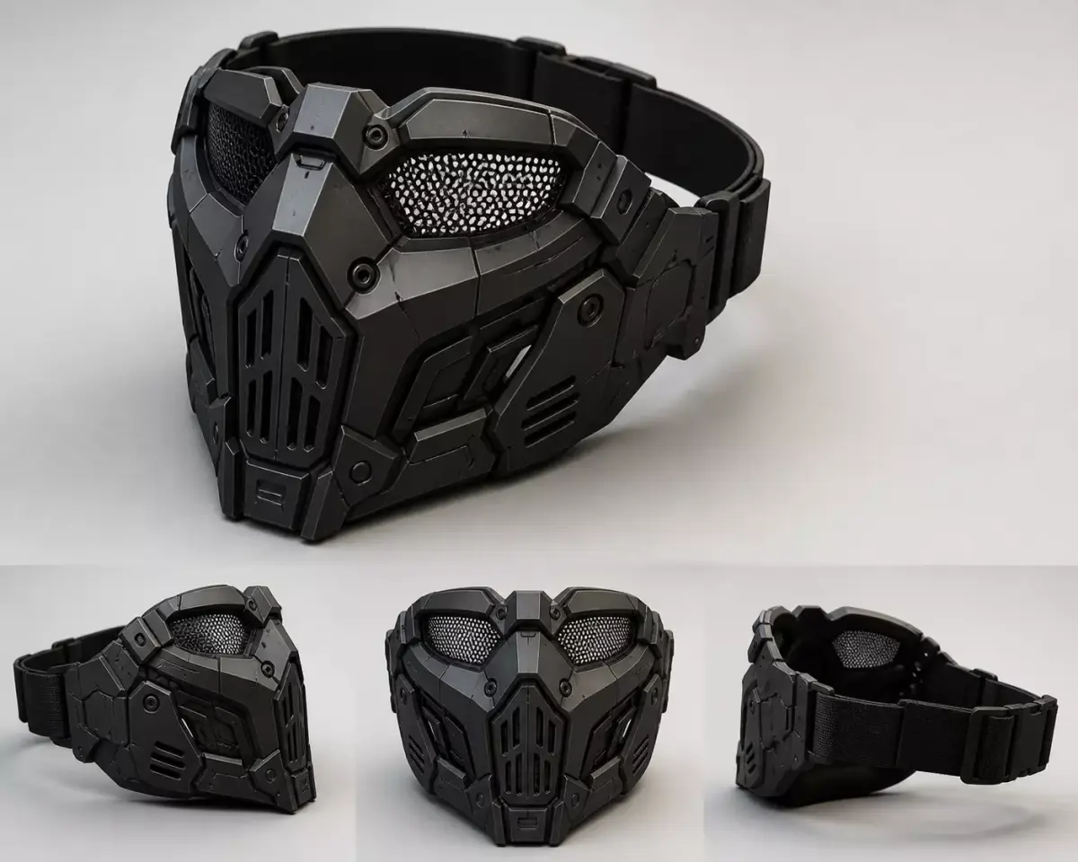Cyberpunk Tactical Mask Futuristic Wearable Helmet  3D print model