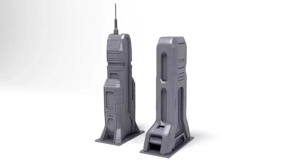 SCI-FI Buildings 2 3D print model