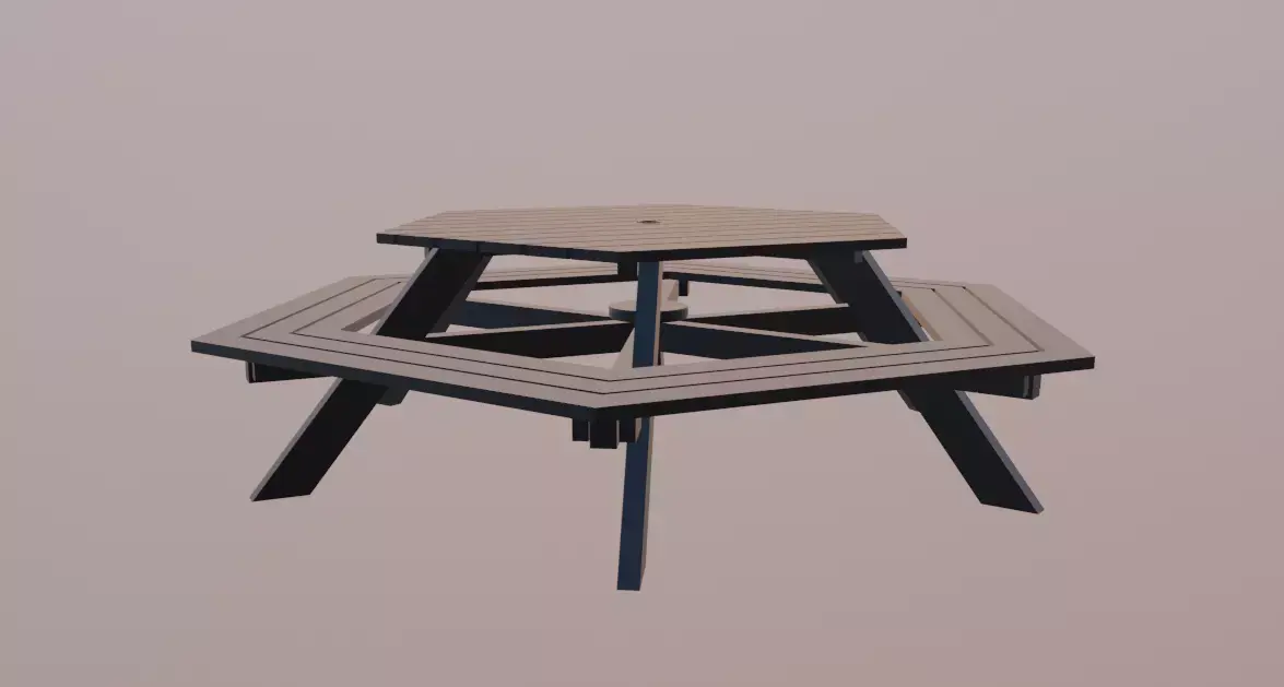 Outdoor Bench Free 3D model
