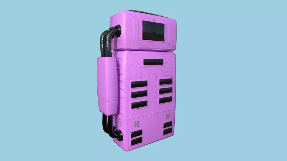 Astronaut Backpack 08 - Pink Female - Character Design Fashion Low-poly 3D model