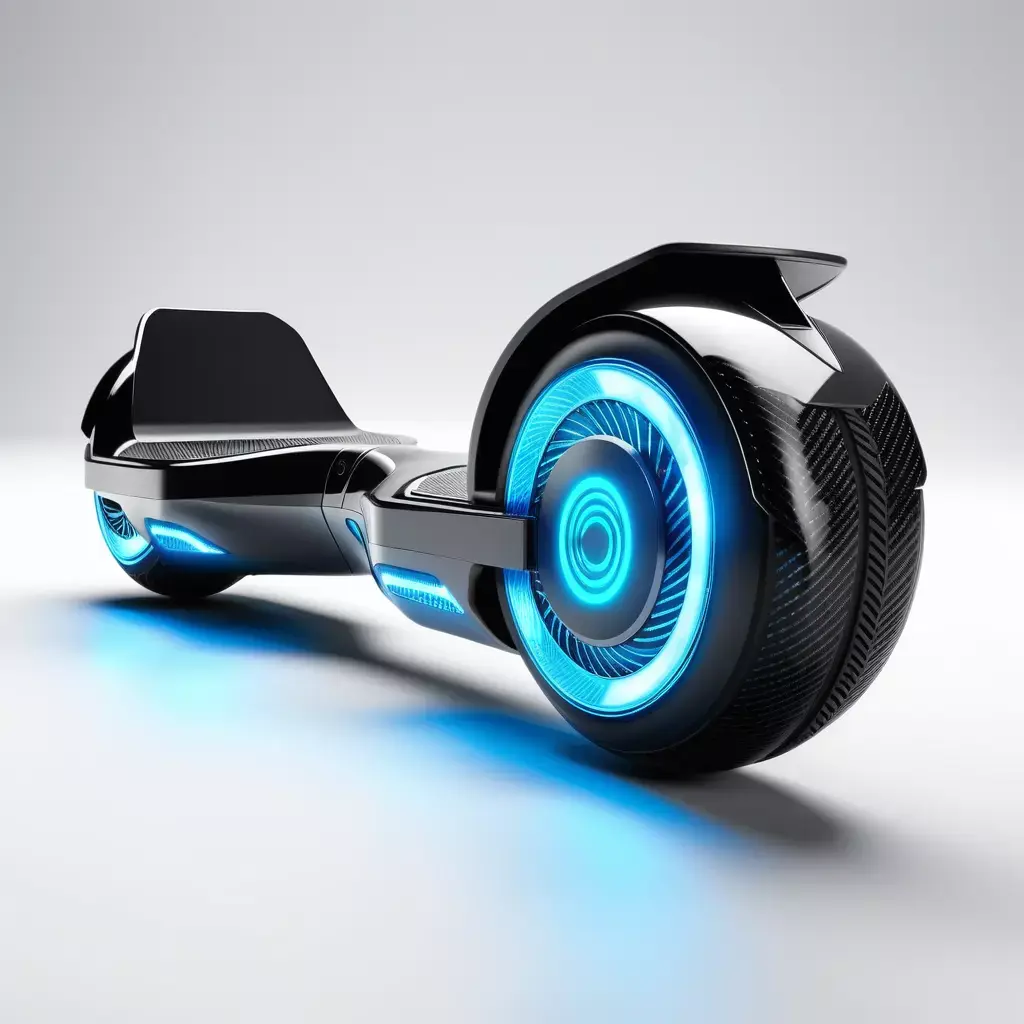 Futuristic Hoverboard with Glowing Edges 3D model