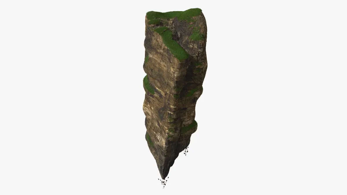 Soaring Rocky Island 3D model
