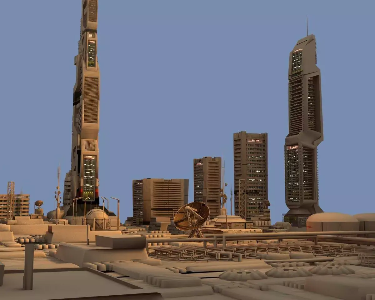 Keppler 22 Colonial City 3D model