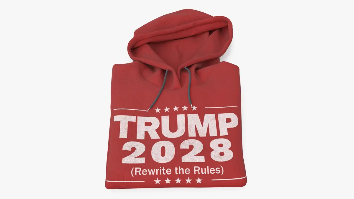 Trump 2028 Folded Hoodie 3D model