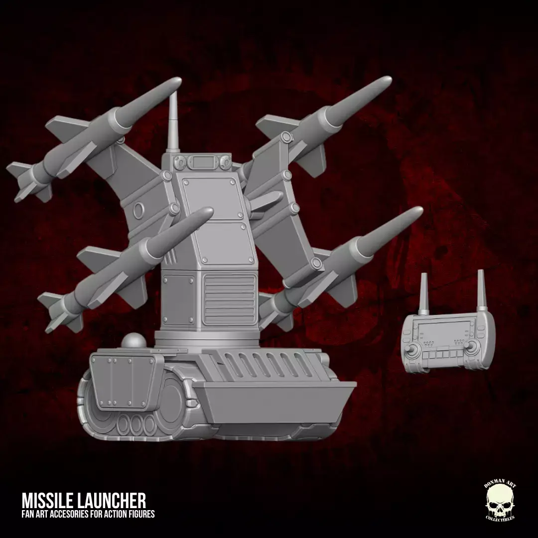 Missile Launcher 3D printable Files For Action Figures 3D print model