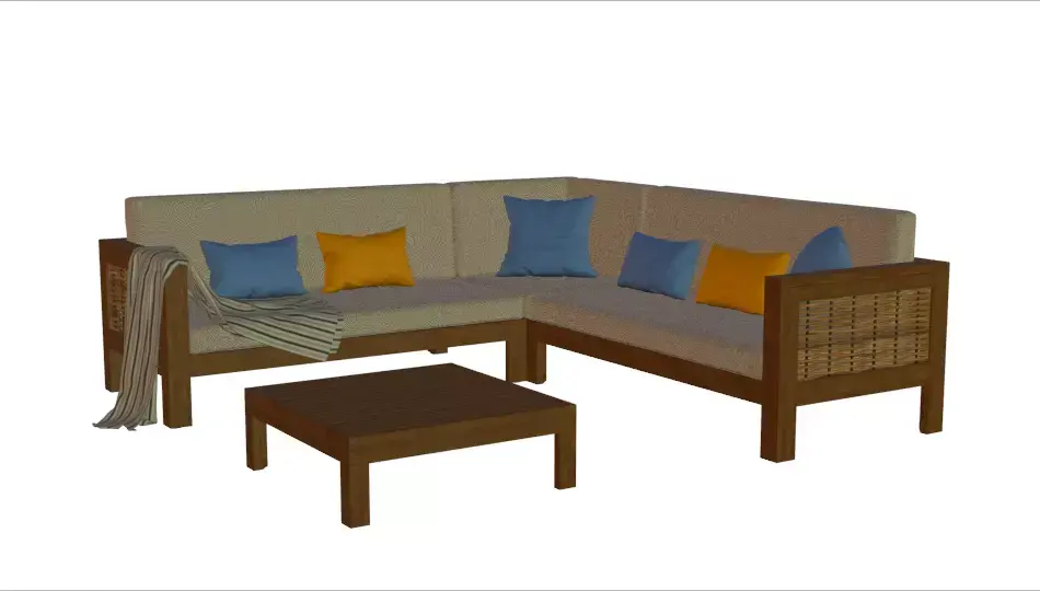 livng room asset Free 3D model
