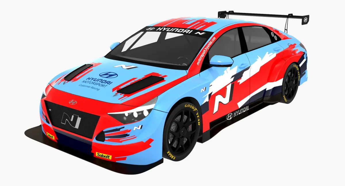 Hyundai Elantra N TCR Lukoil Racing Team 3D model