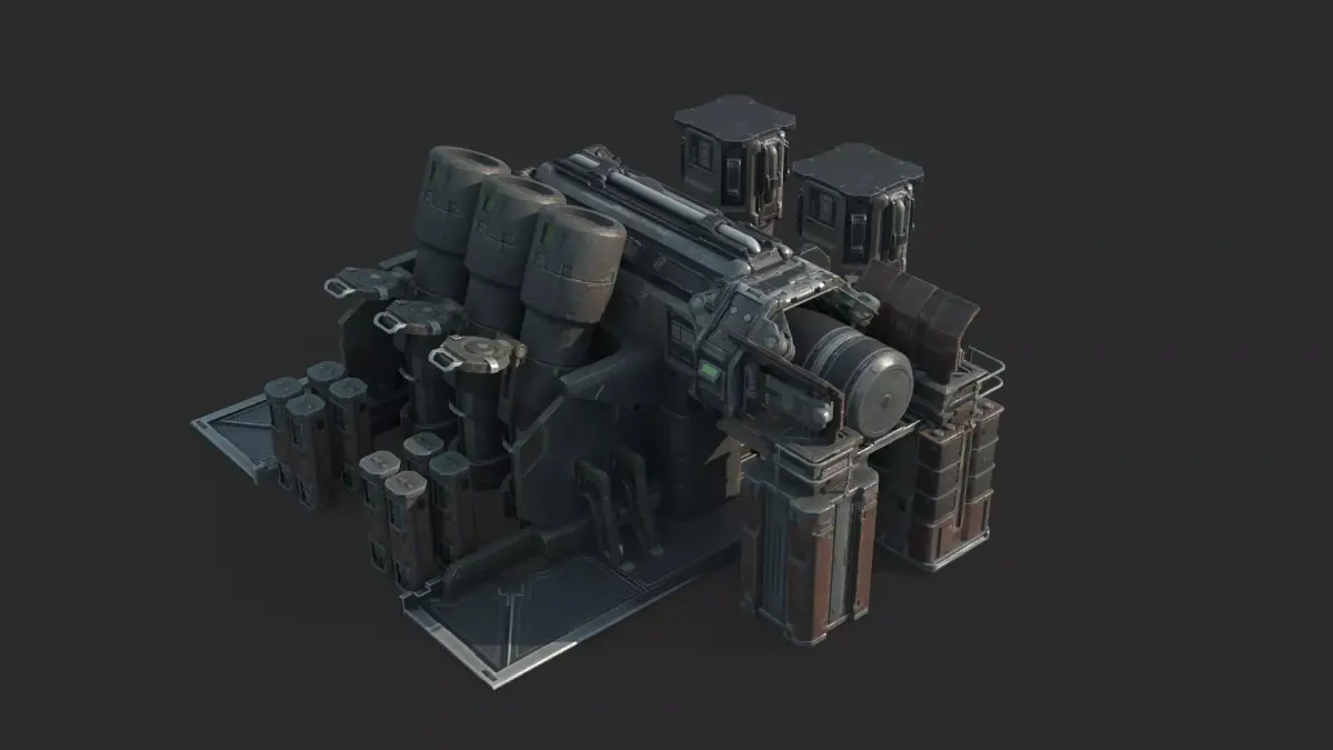 Future Sci-Fi Energy Synthesizer 3D model