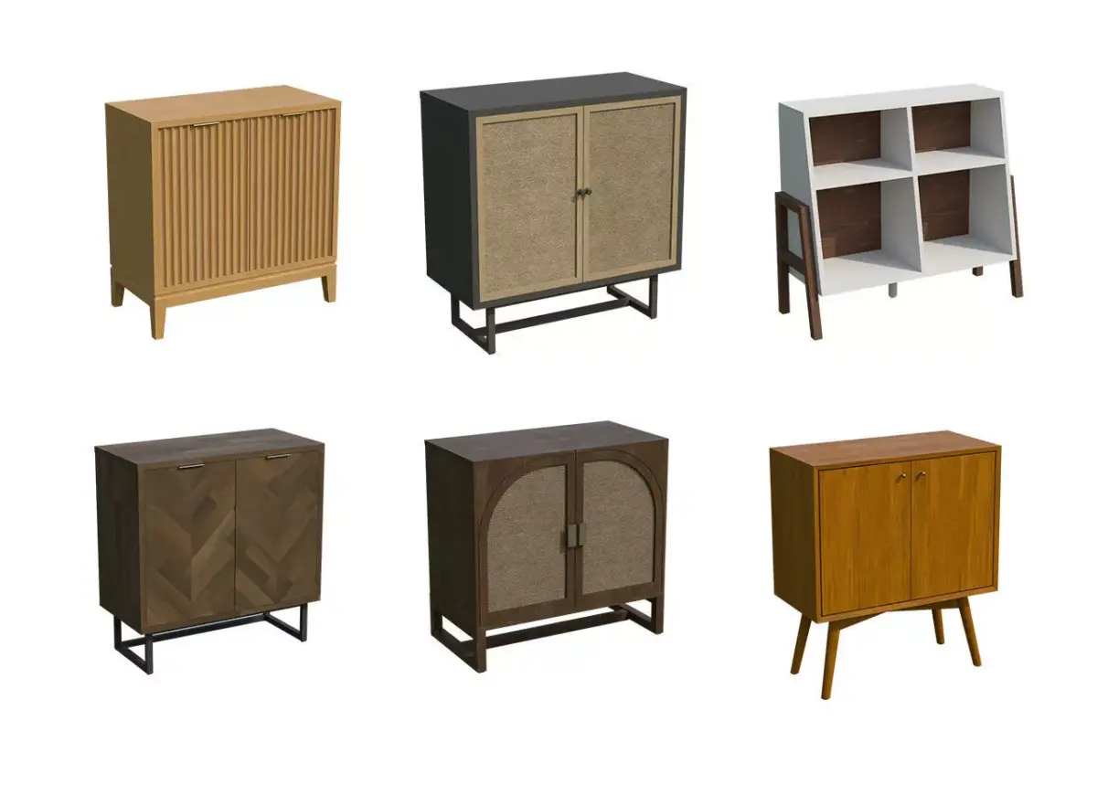 Modern Cabinet Pack Free low-poly 3D model