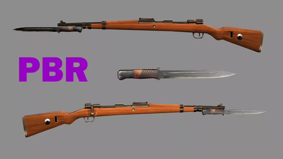 Kar98k With Bayonet Mauser Karabiner Low-poly 3D Model Low-poly 3D model purchase