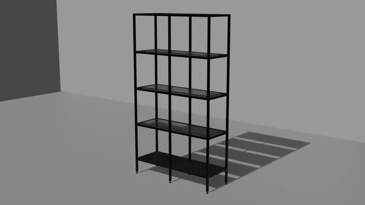 Glass shelf Free low-poly 3D model