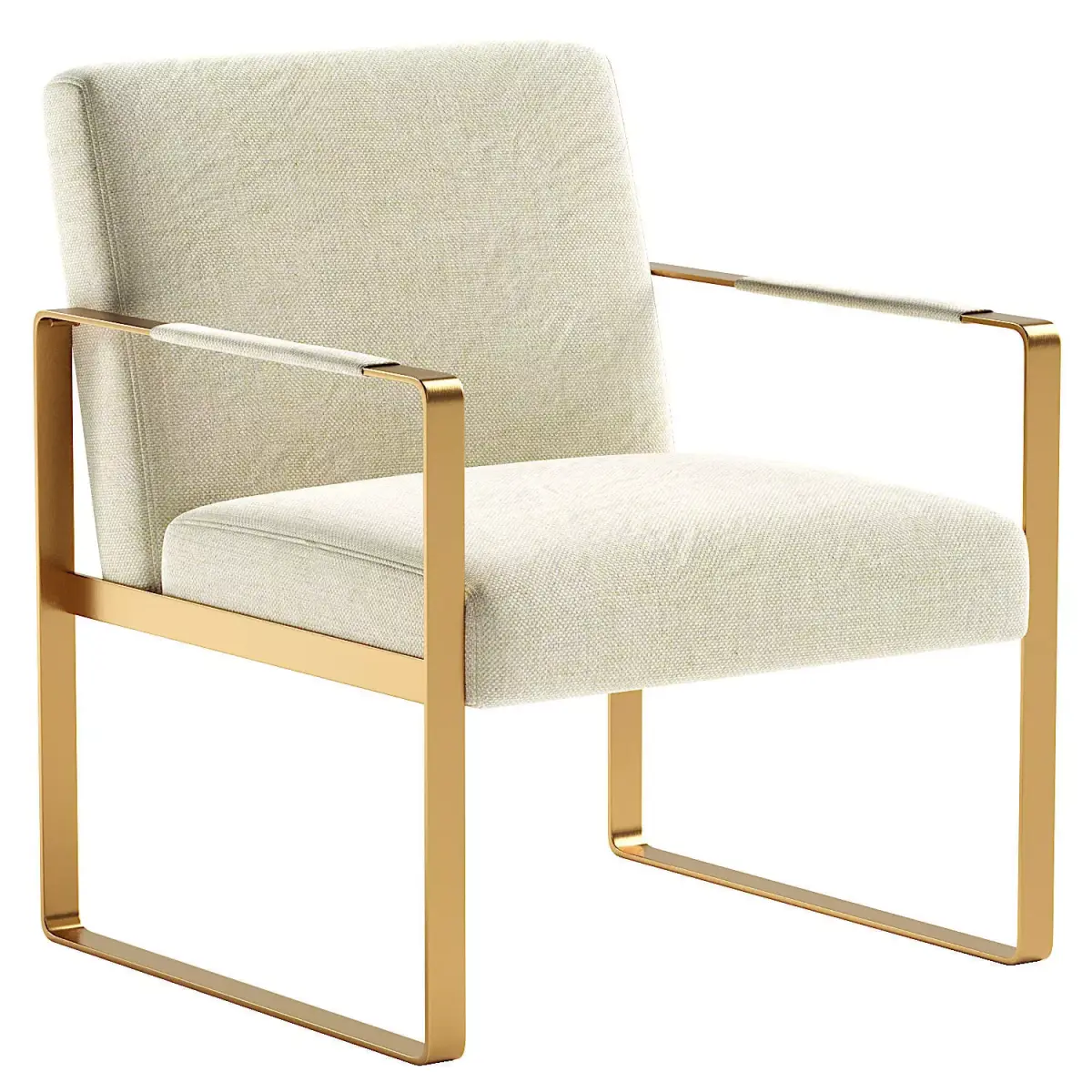 Modern Designer Metal Base Lounge Accent Chair Free 3D model