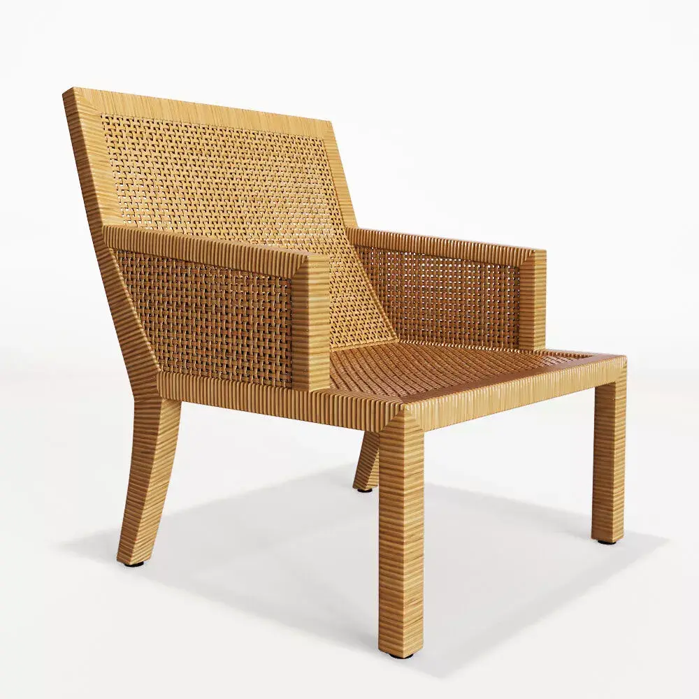 PAIR OF RATTAN ARMCHAIR 3D model