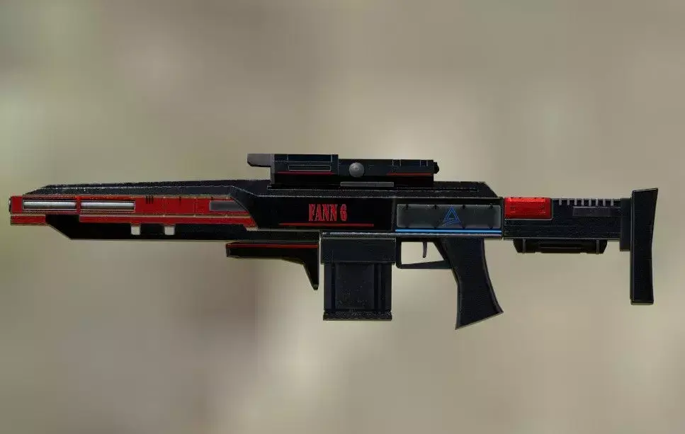 FANN 6 rifle Low-poly 3D model
