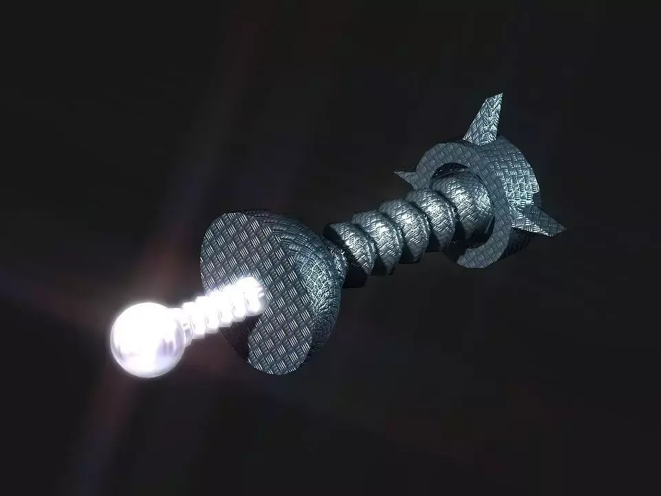 Auto Beam Space Cannon Low-poly 3D model