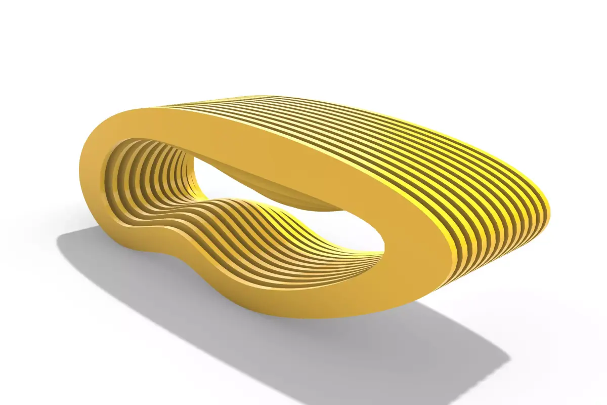 Alien Wavy SciFi Table 3D model