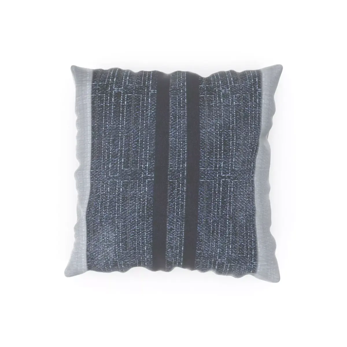 Batik Linear Blue Square Pillow Free 3D model