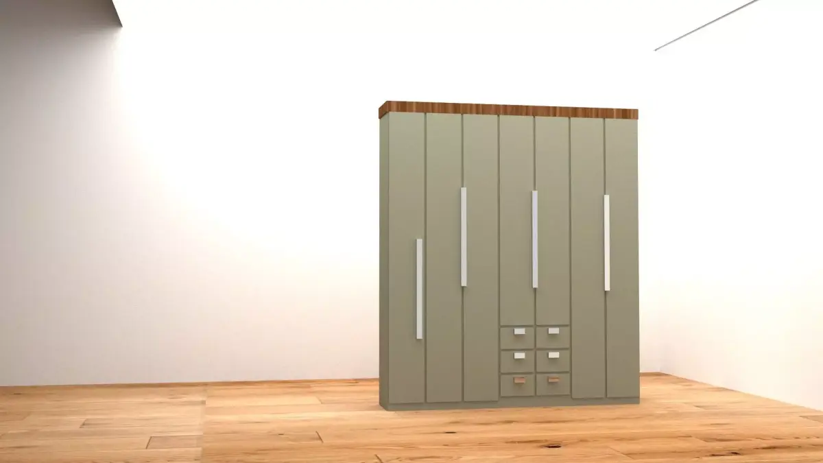 Modern Modular Wardrobe Free 3D model