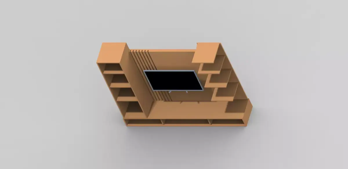 TV Showcase - Interio Free low-poly 3D model
