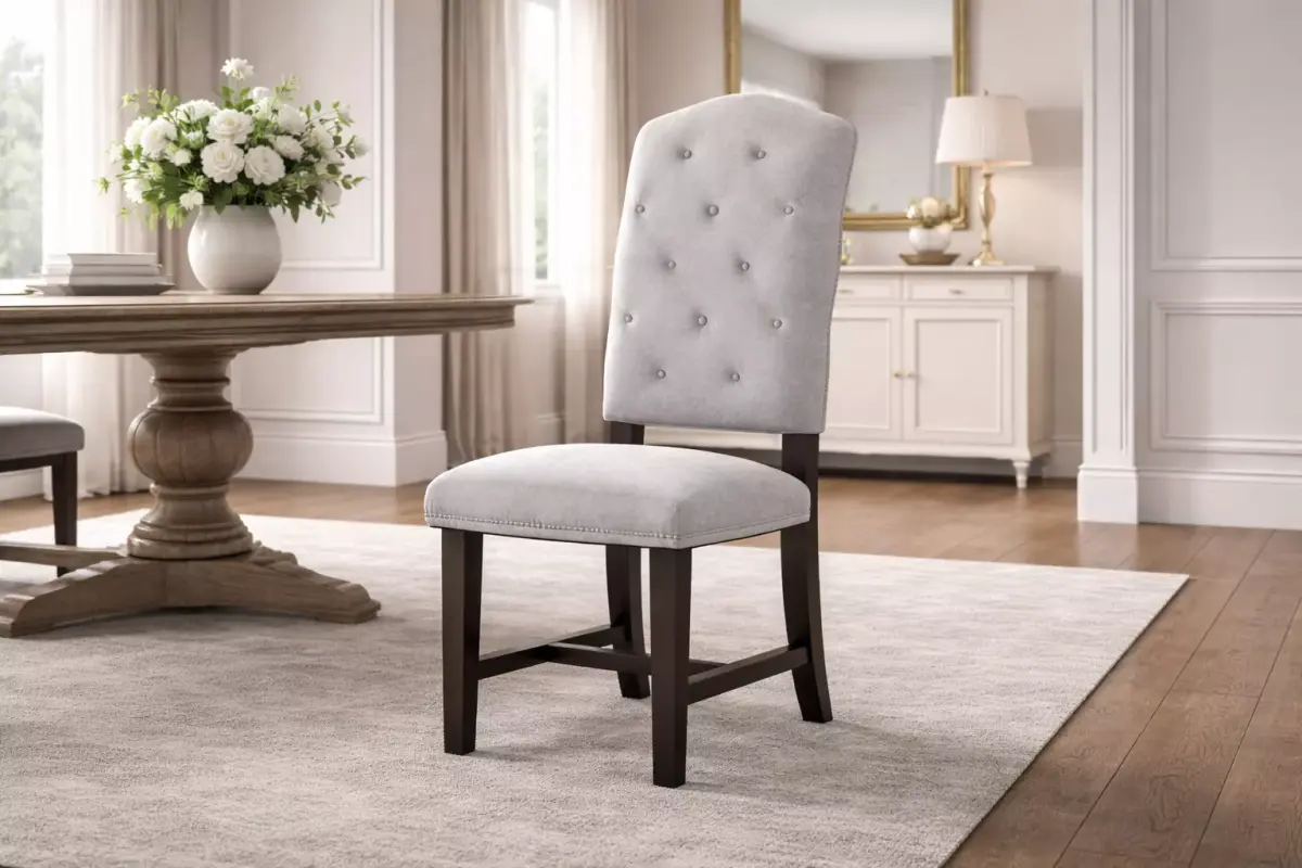 Classic Tufted Upholstered Dining Chair - MorisonDesign 4K PBR Free 3D model