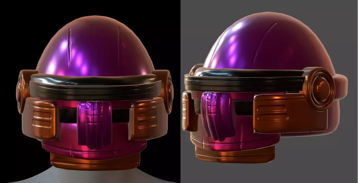 Gas mask helmet 3d model scifi Low-poly  Low-poly 3D model 558