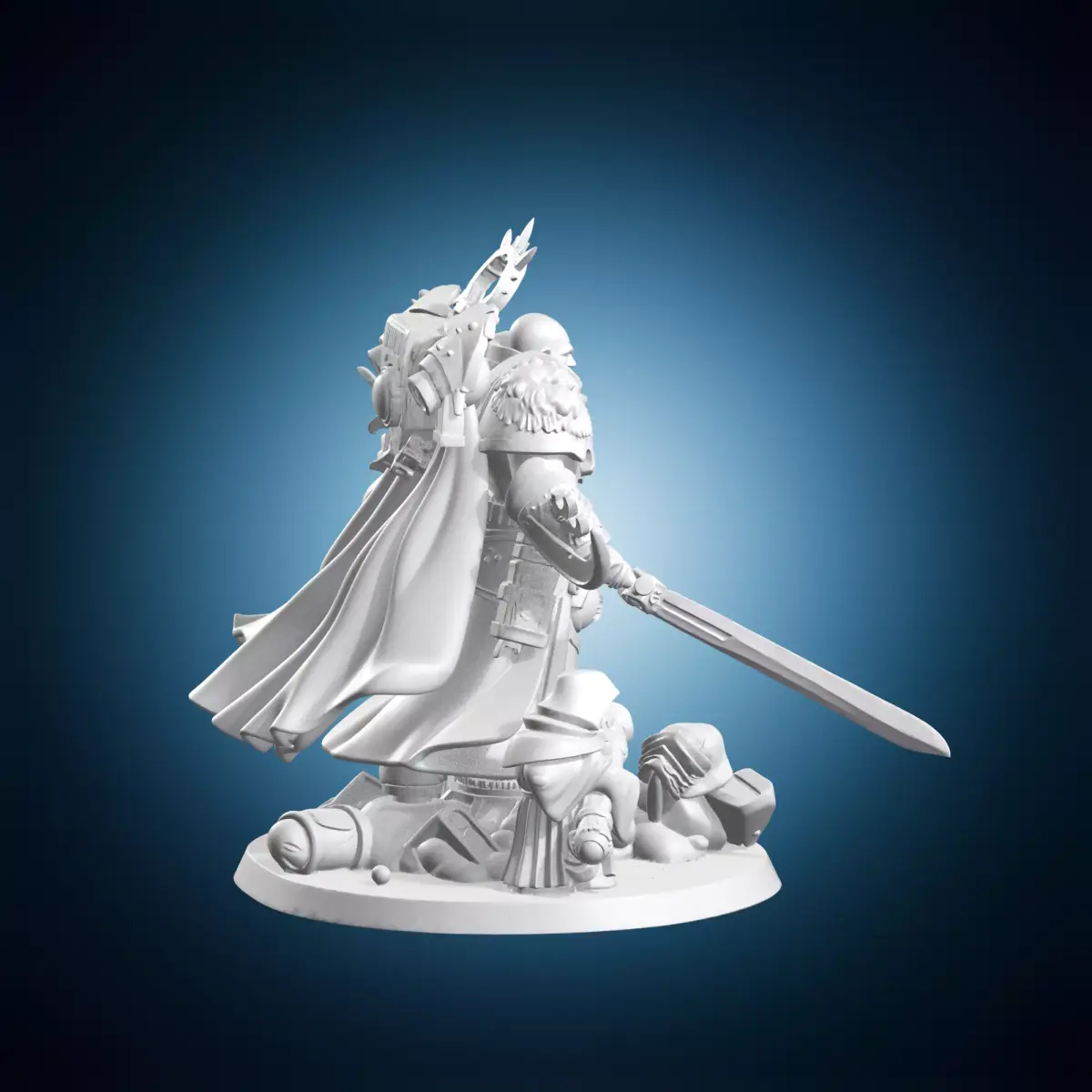 Lion El Jonson Dark Angels Primarch Statue 3D print model