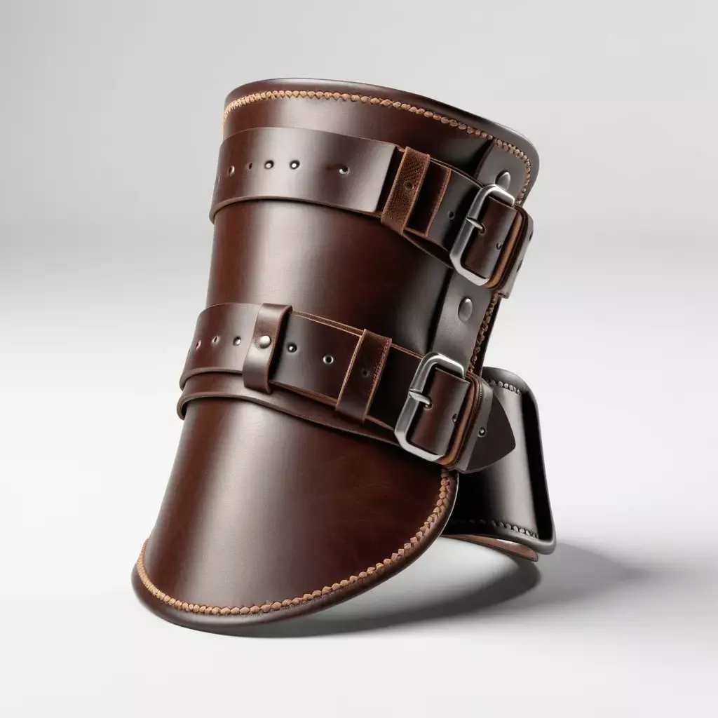 Medieval Leather Vambrace Bracer Armor 3D model