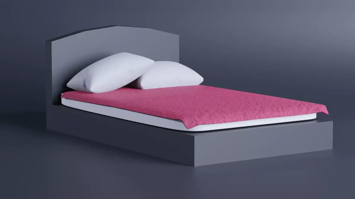 Free Simple Bed Free low-poly 3D model