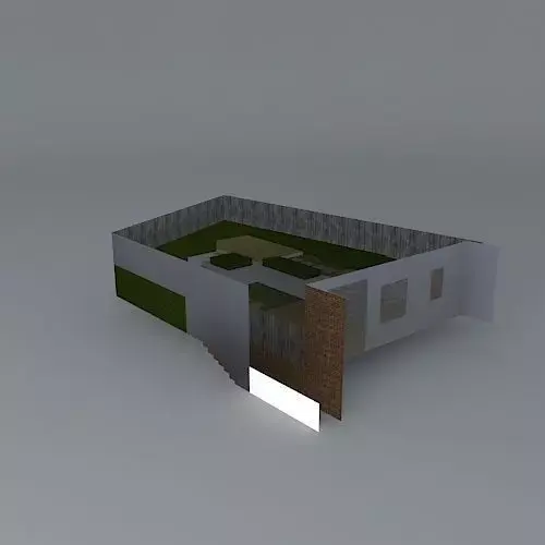 A contemporary garden design  Free 3D model