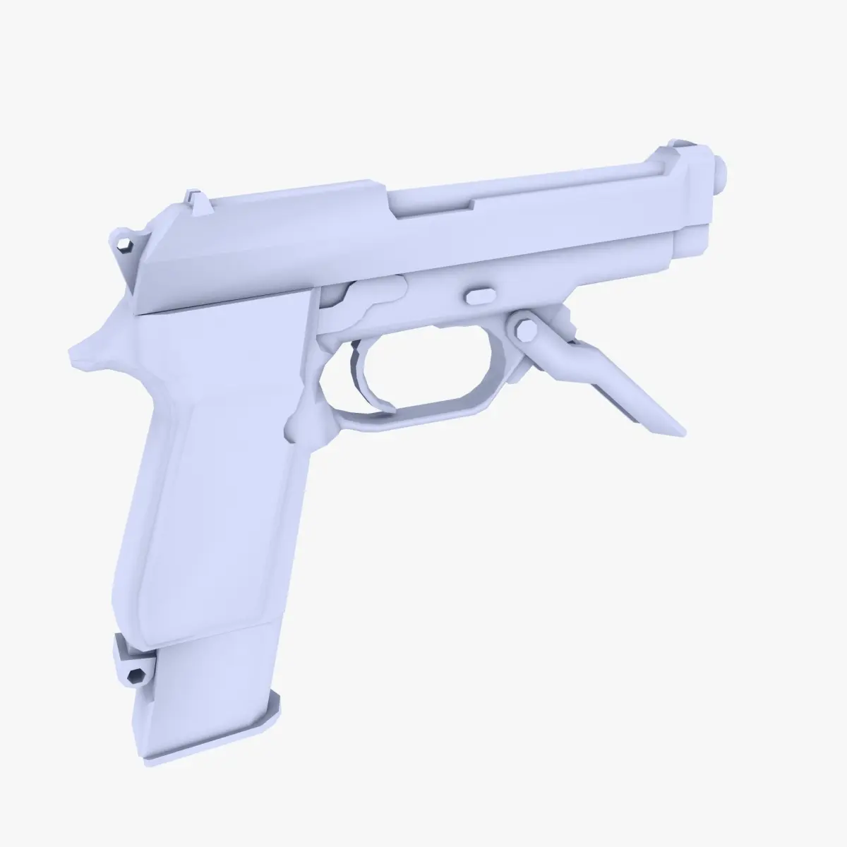 M93 Raffica Low-poly 3D model