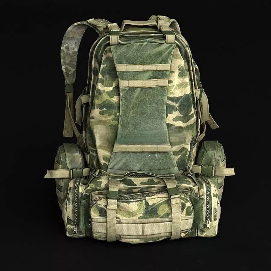 Military Backpack Low-poly 3D model shop