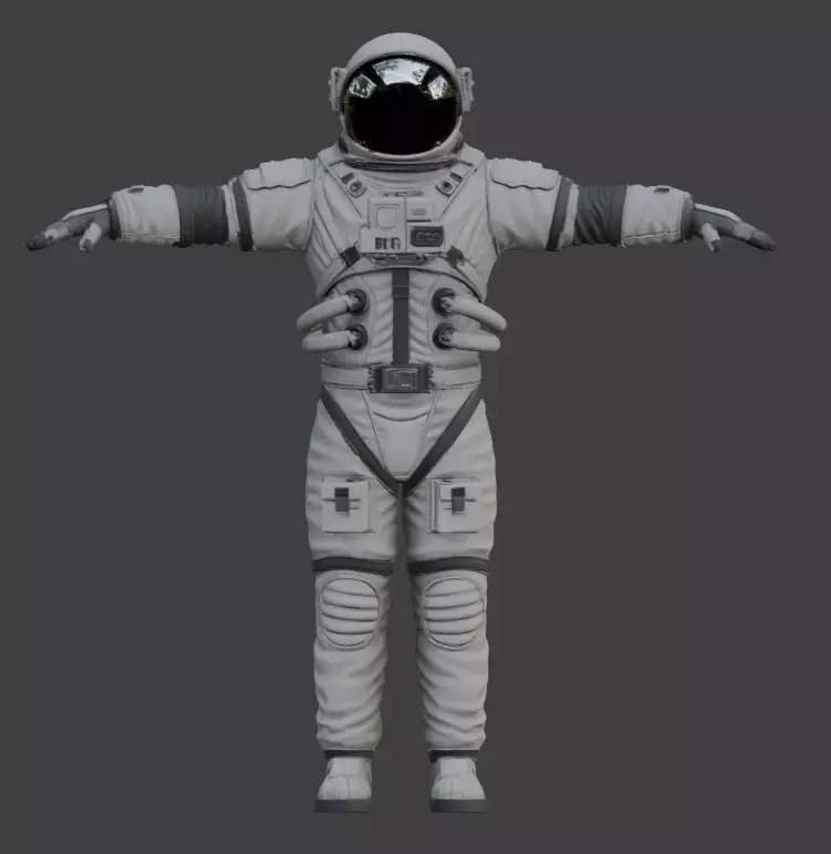 Realistic Astronaut Space Suit 3D model 9