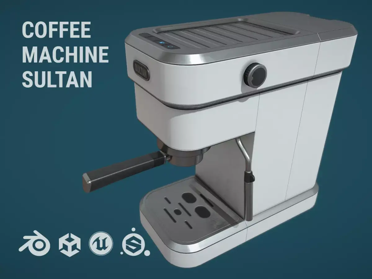 Coffee Machine - Sultan Free low-poly 3D model