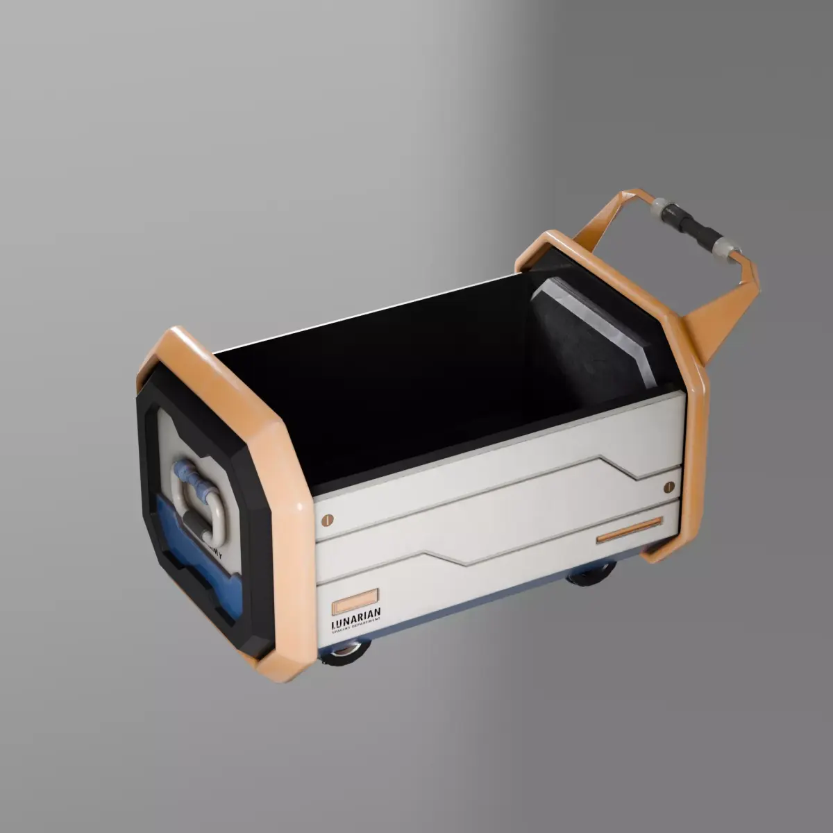 Sci-Fi Space Cargo Crate Low-poly 3D model