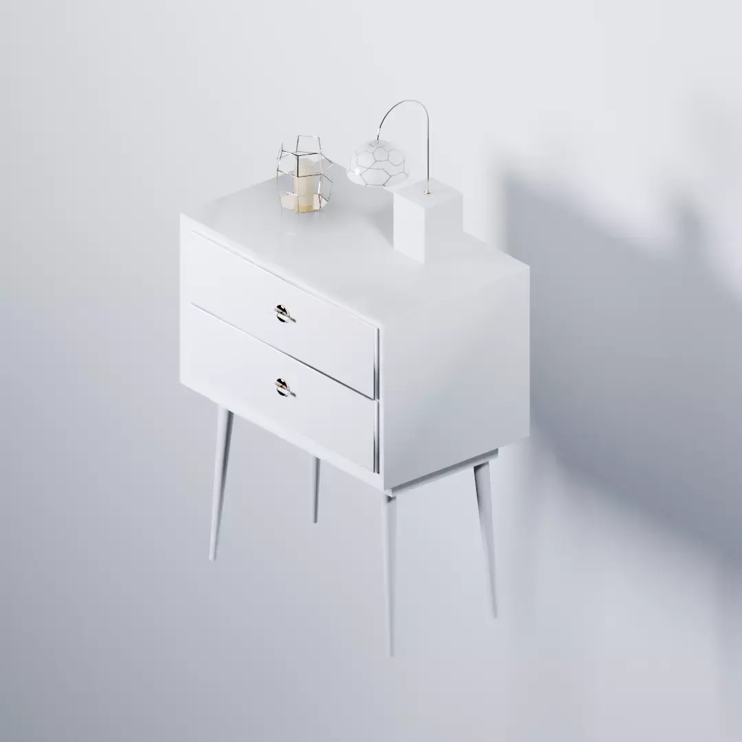 Bedside table Free low-poly 3D model buy