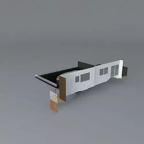 Terraced garden design for steeply sloping rear garden  Free 3D model