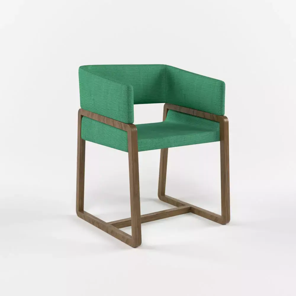 Chair dining - emerald Free 3D model