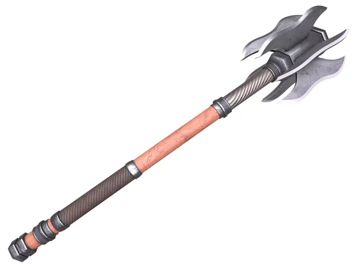 Medieval mace Low-poly 3D model 20