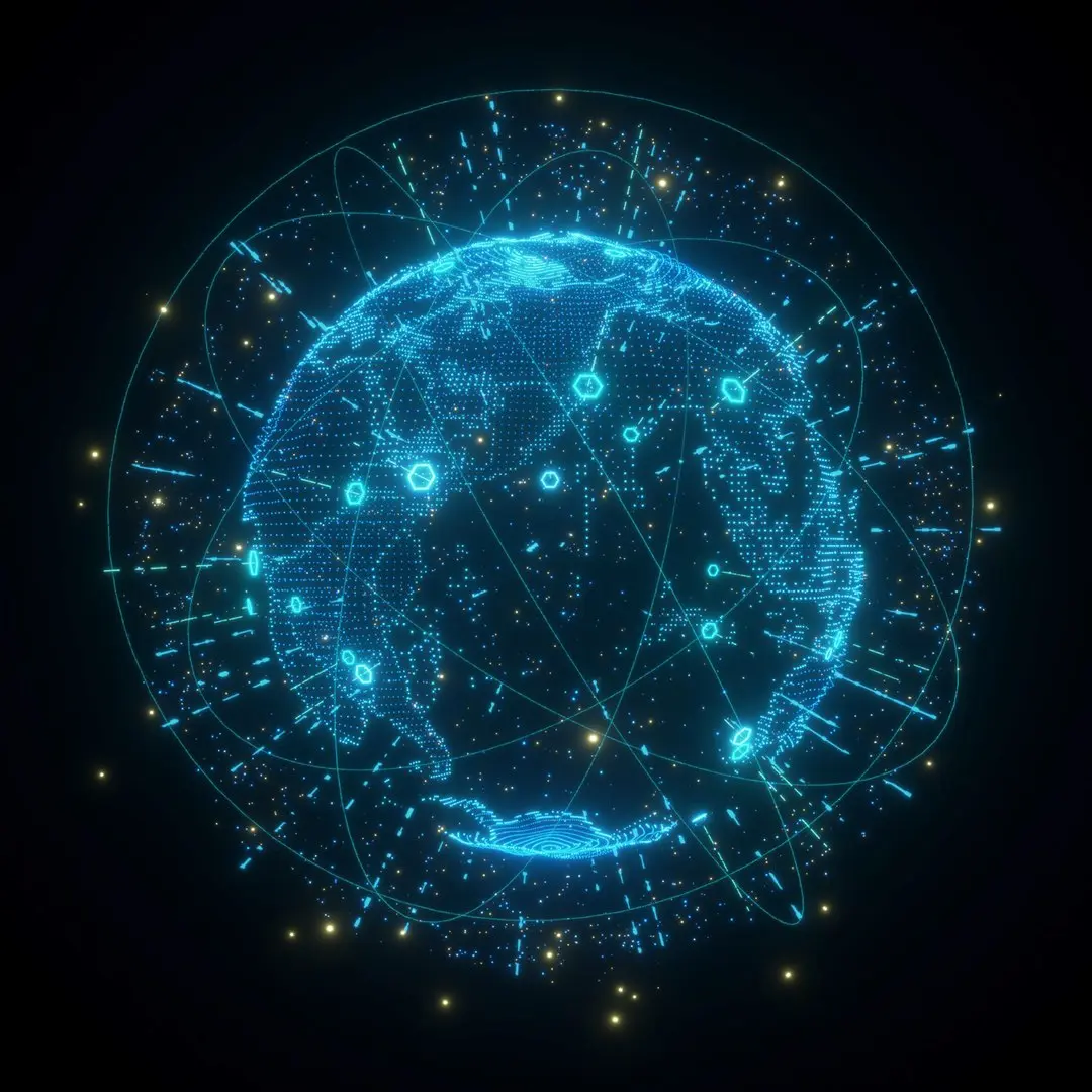 Animated Hologram Planet Earth For Cinema4d 3D model