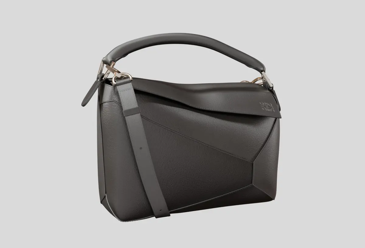 LOEWE Small Puzzle Edge bag Black 3D model