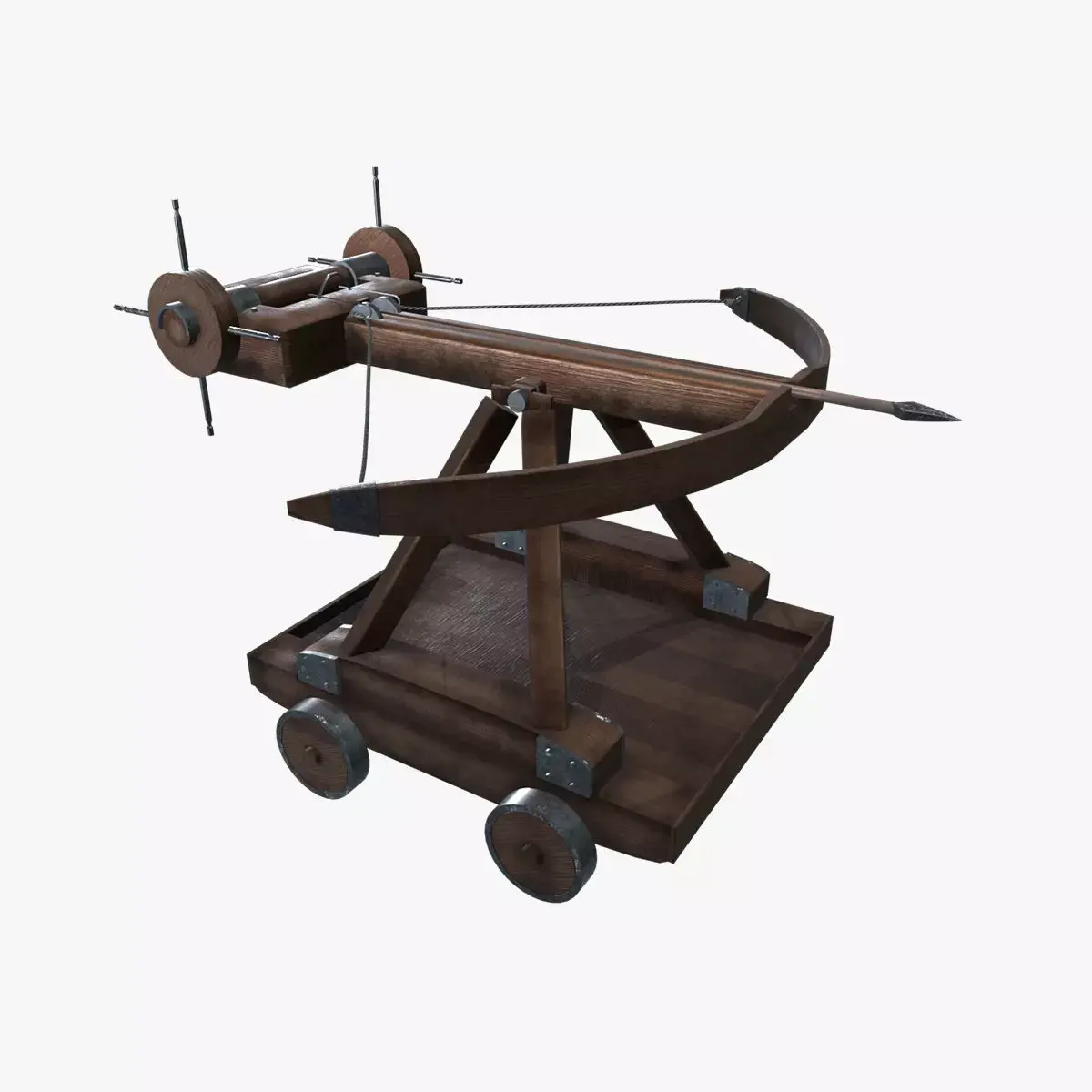 Medieval Ballista New Low-poly 3D model