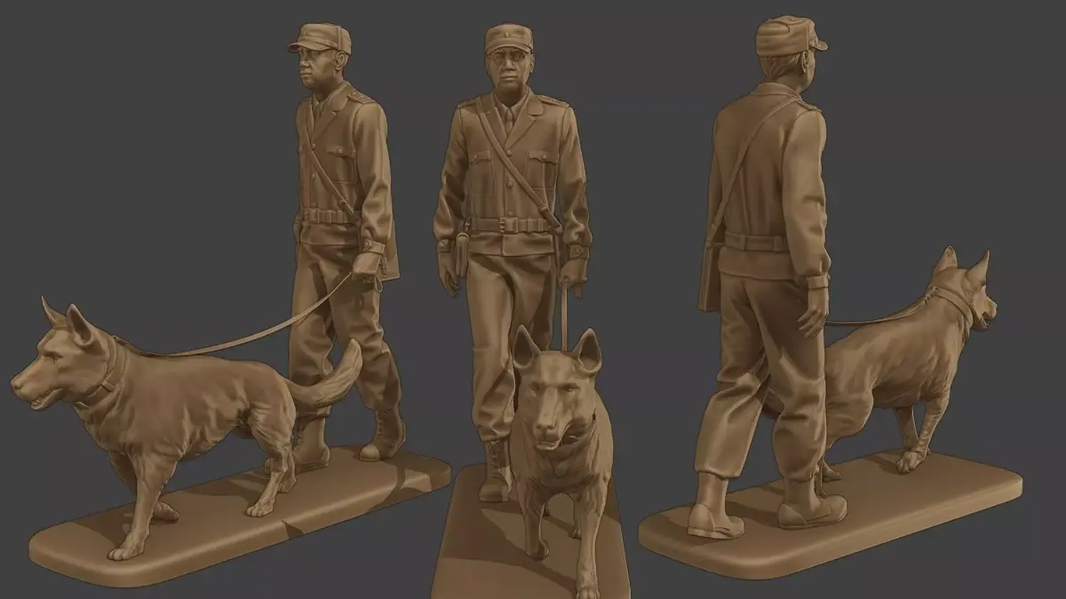 Czechoslovak communist Police K9 002 3D print model