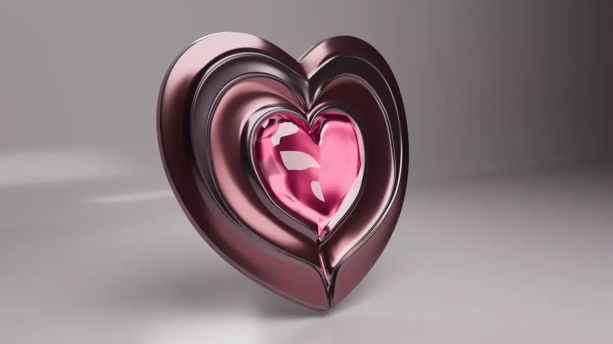Fantasy Heart Shield 3D model