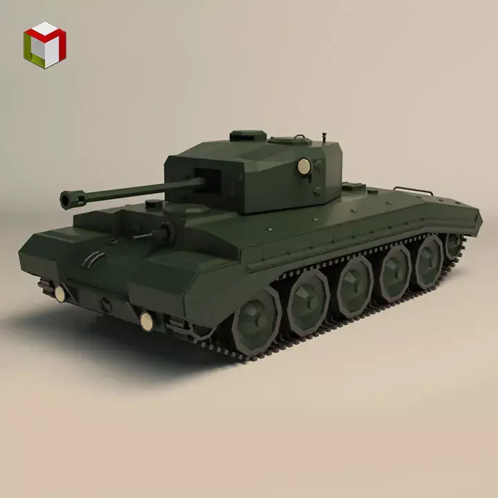 Low Poly Tank 01 Low-poly 3D model purchase