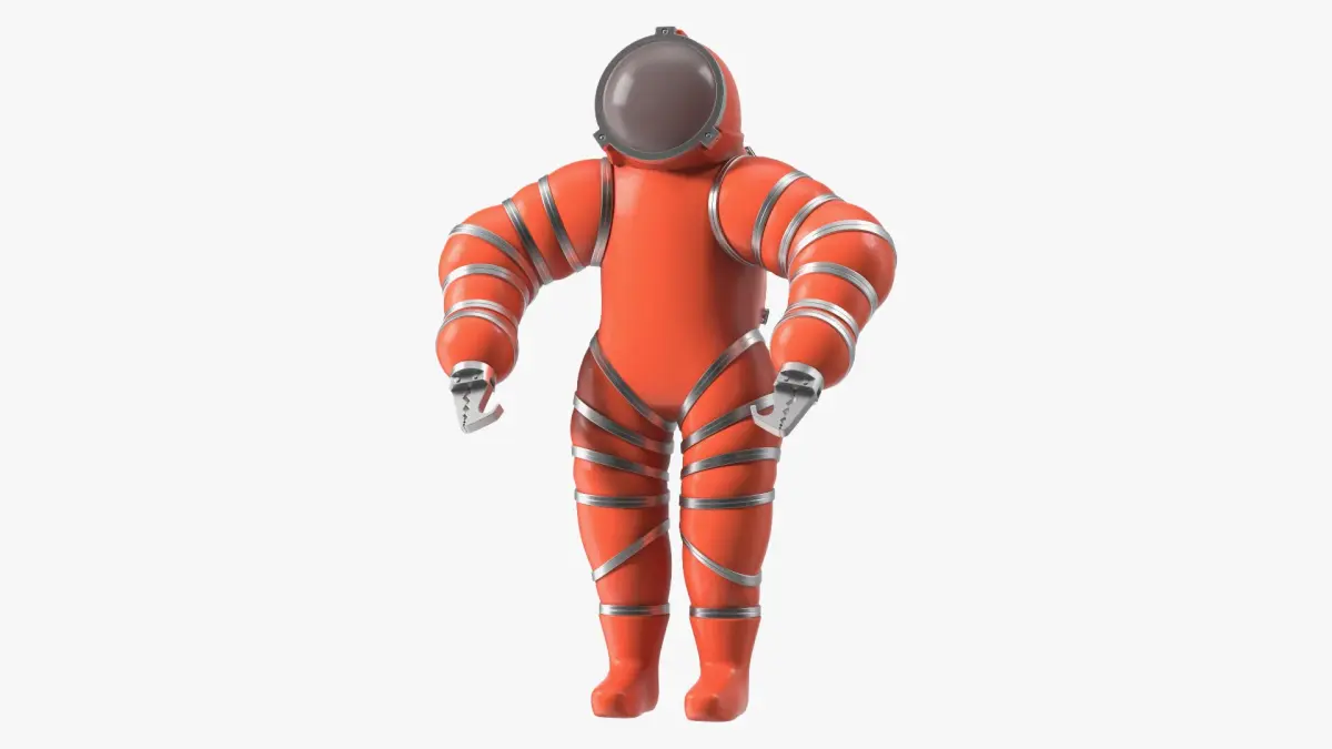 Deep Sea Diving Suit Rigged for Maya 3D model