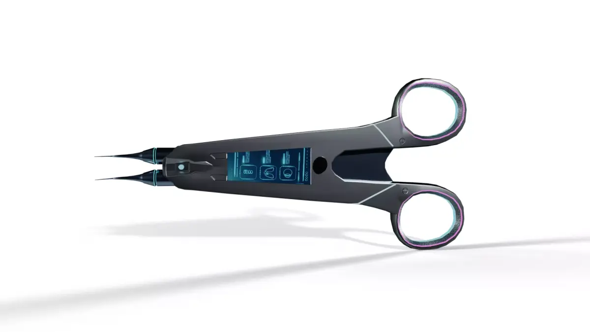 Sci-Fi Surgical Needle Holder Low-poly 3D model