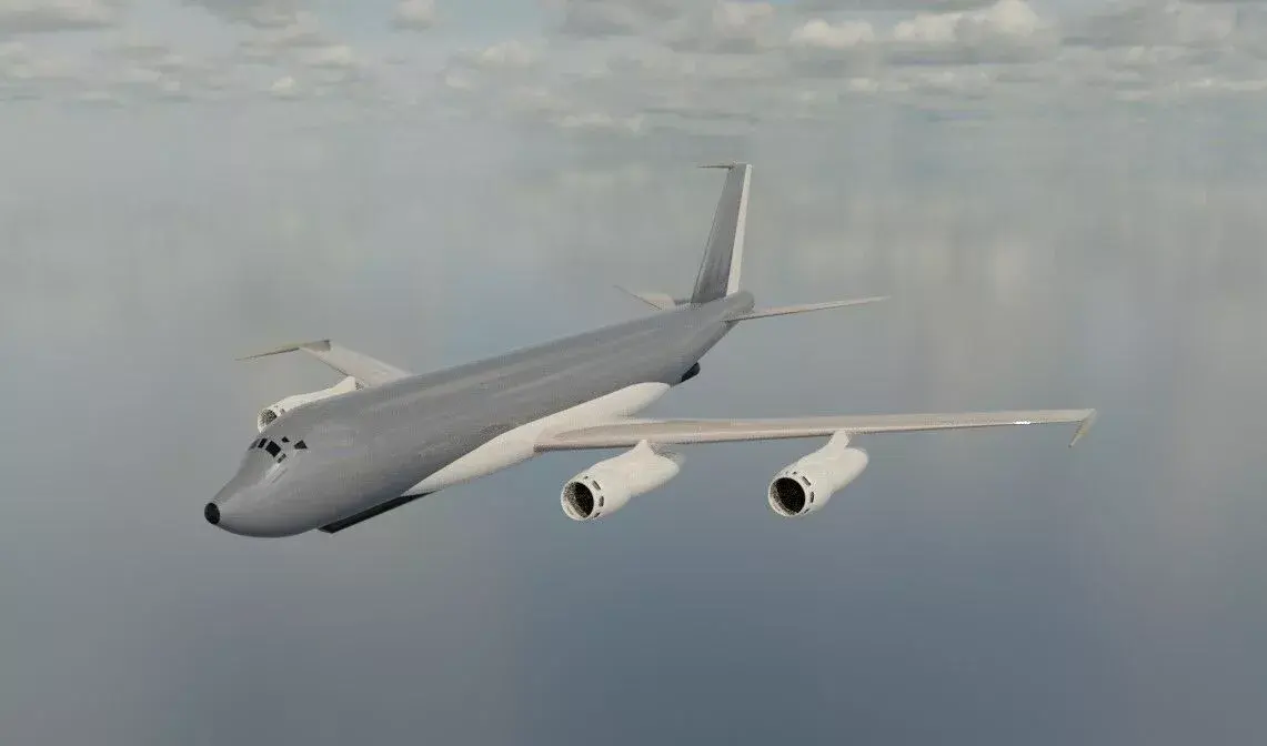 RC-135A Style Military Jet - Custom 1950s Transport Low-poly 3D model