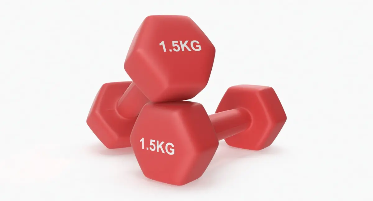 Plastic Fitness Dumbbells 1.5kg 3D model