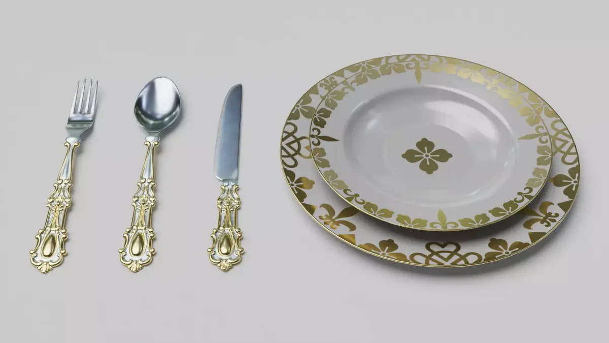 Restaurant dishes Free 3D model