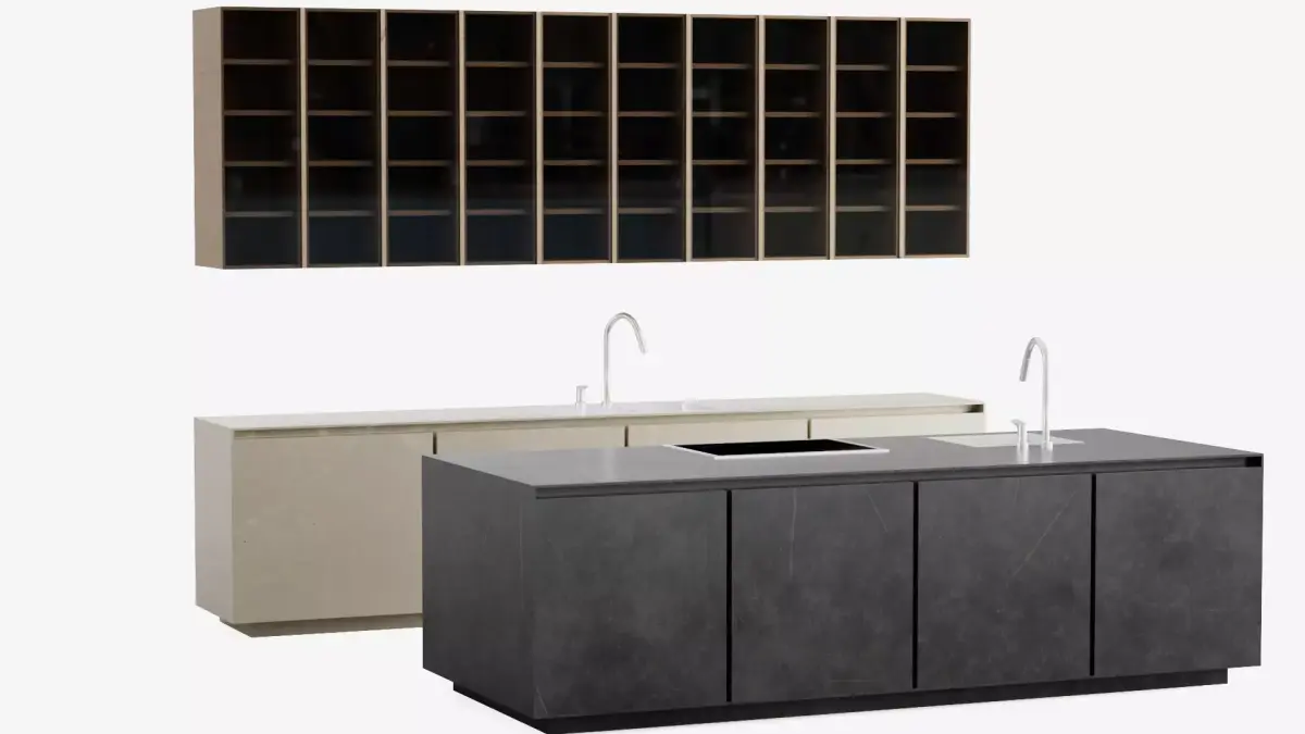 Modern Kitchen Free 3D model 6